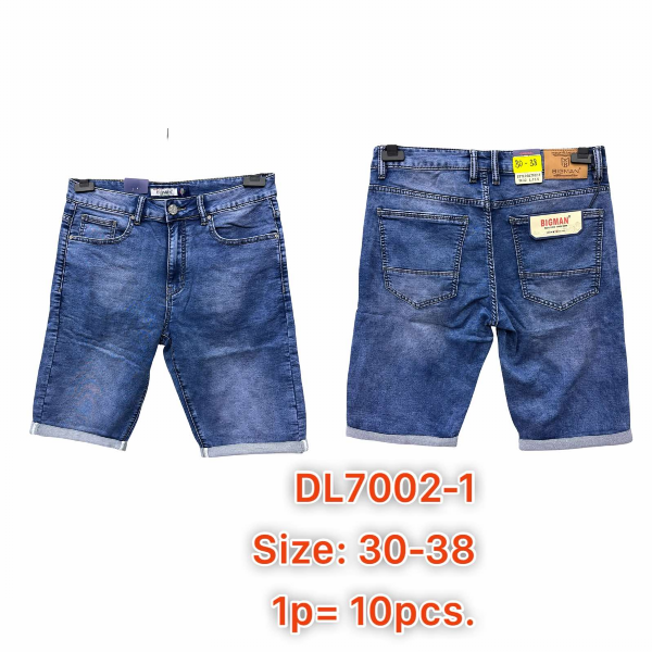 Spodenki męskie jeans Roz 30-38, 1 Kolor .Paczka 10 szt